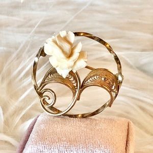 Vintage Karen Lynne 12k gold filled flower pin